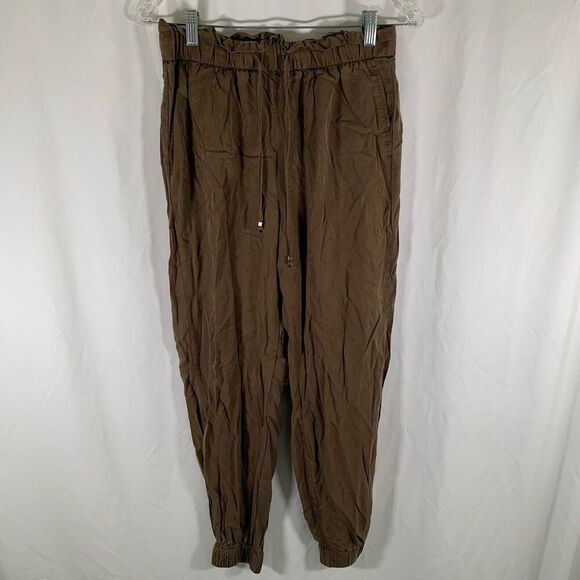 Banana Republic Jogger Pants Womens Small Brown Pull On Elastic Waist Drawstring - Picture 1 of 9